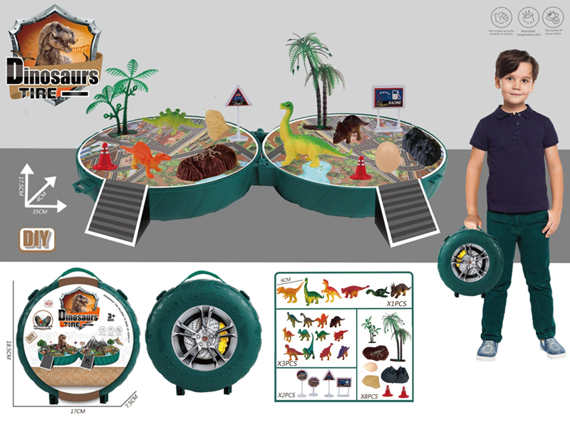 Dinosaur Scene Tires Toy