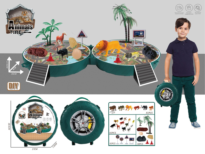 Animal Scene Tires Toy