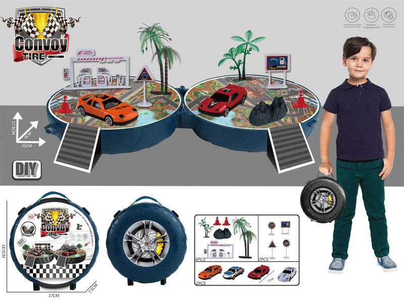 Slide Urban Scene Tires Toy