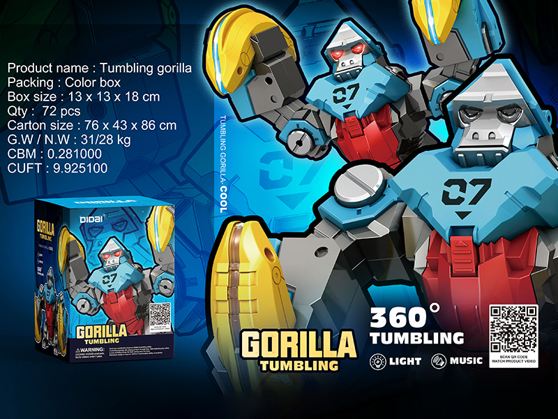 Stunt Tumbling Gorilla