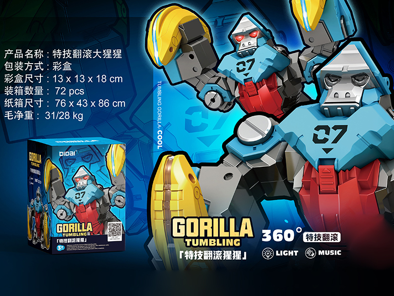 Stunt Tumbling Gorilla