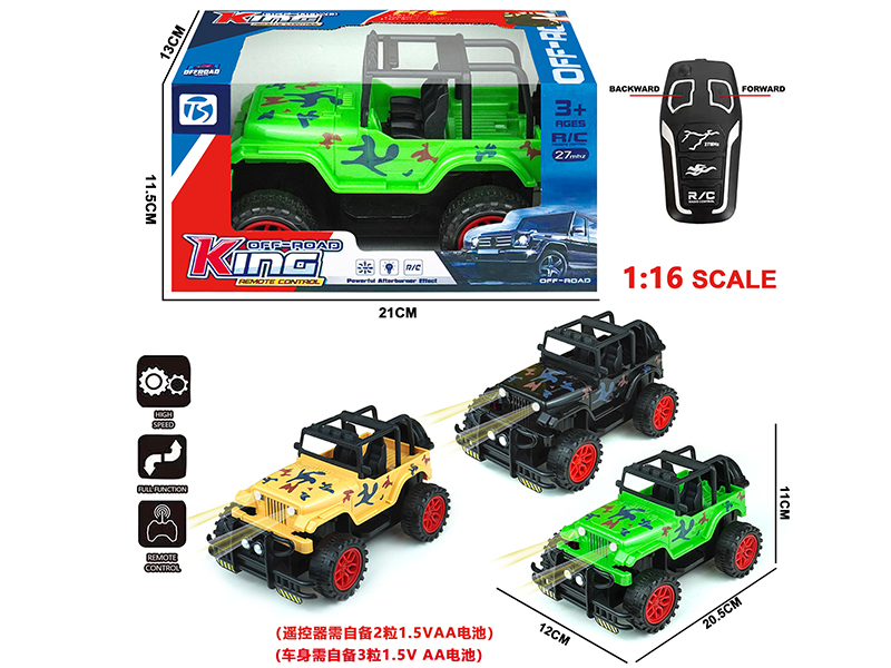 27Mhz 2-Channel Remote Control Wrangler Off-Road Vehicle With Light