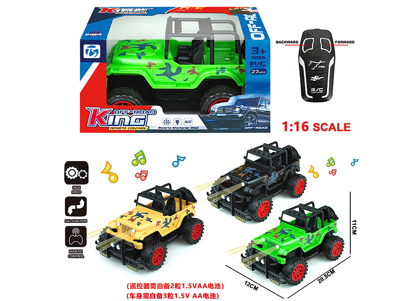 27Mhz 2-Channel Remote Control Wrangler Off-Road Vehicle With Light