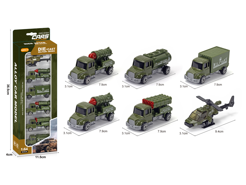 Alloy Slide Military Vehicles