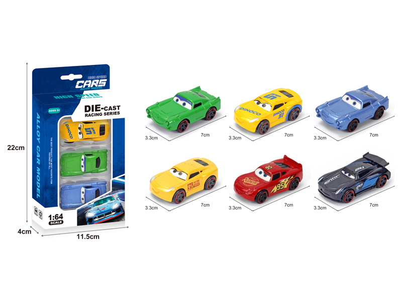 Alloy Slide Simulation-Vehicle 3PCS