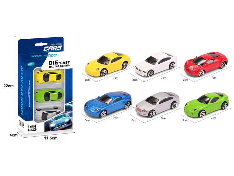 Alloy Slide Simulation-Vehicle 3PCS