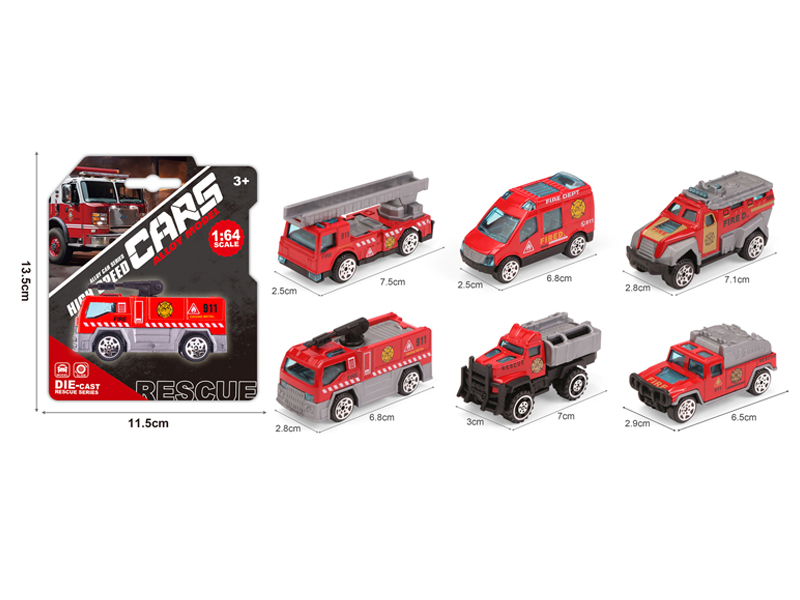 Alloy Slide Fire Truck