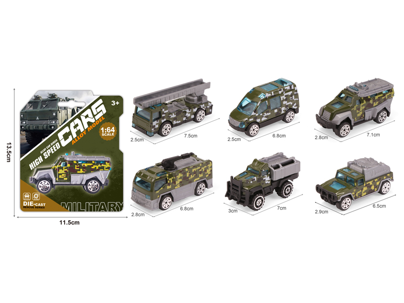 Alloy Slide Military Vehicles