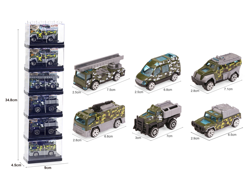 Alloy Slide Military Vehicles