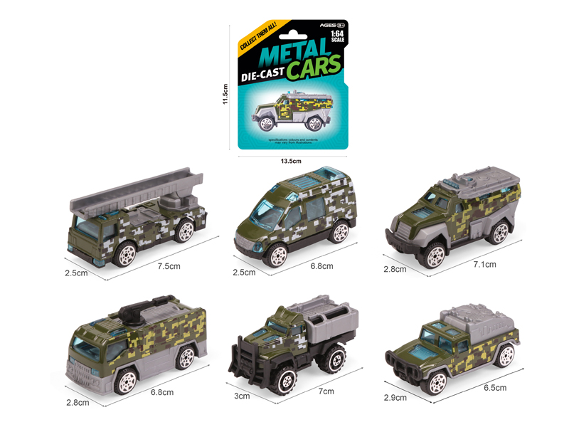 Alloy Slide Military Vehicles
