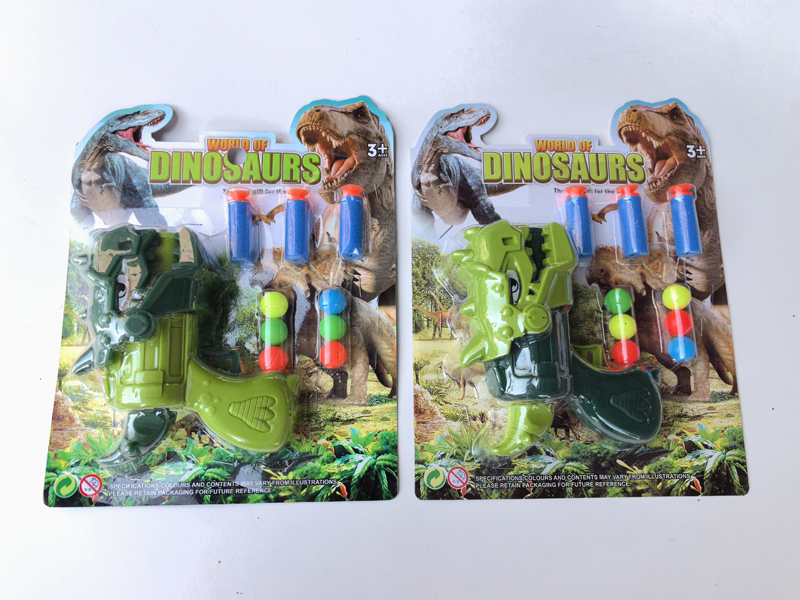 Solid Color Dinosaur Soft Bullet Ping-Pong Ball Gun