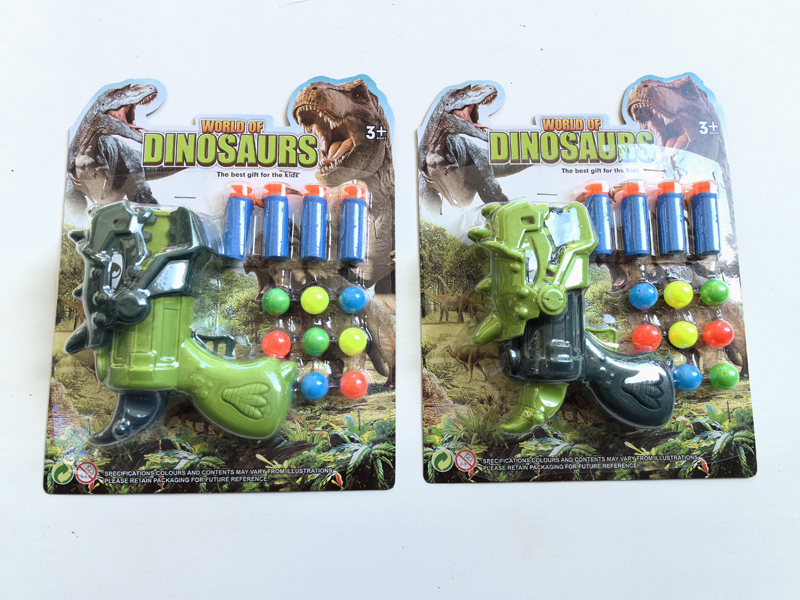 Solid Color Dinosaur Soft Bullet Ping-Pong Ball Gun