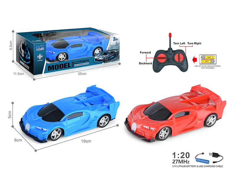 27Mhz 1:20 Bugatti 4-Channel Remote Control Car(Included Batteries)