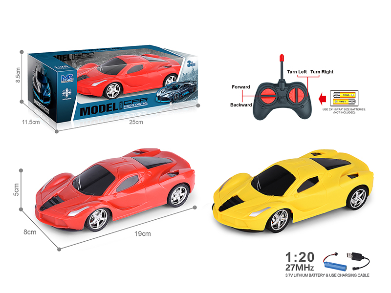 27Mhz 1:20 Ferrari 4-Channel Remote Control Car(Included Batteries)