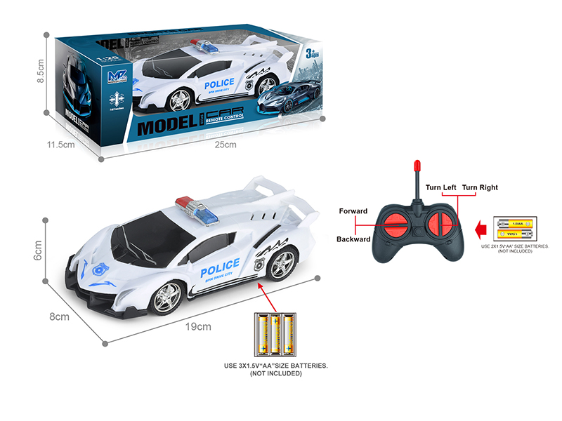27Mhz 1:20 Lamborghini 4-Channel Remote Control Police Car(Not Included Batteries)