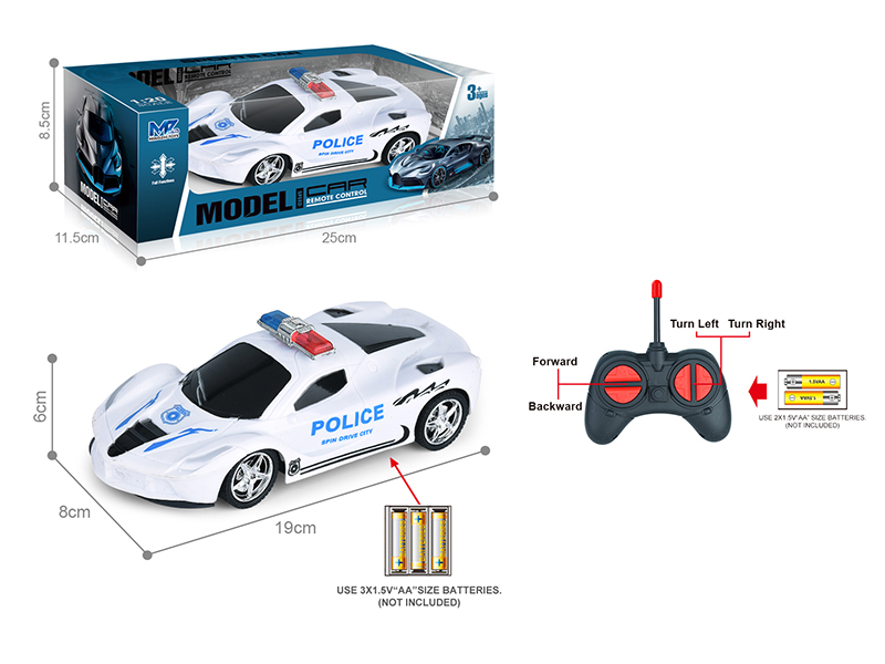 27Mhz 1:20 Ferrari 4-Channel Remote Control Police Car(Not Included Batteries)