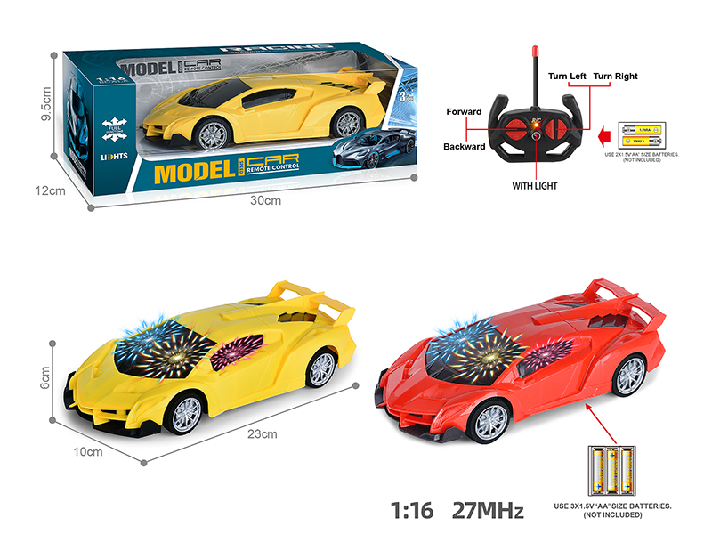 27Mhz 1:16 Lamborghini 4-Channel Remote Control Car With 3D Light(Not Included Batteries)