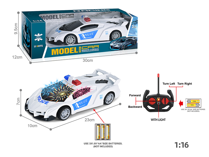 27Mhz 1:16 Lamborghini 4-Channel Remote Control Police Car With 3D Light(Not Included Batteries)