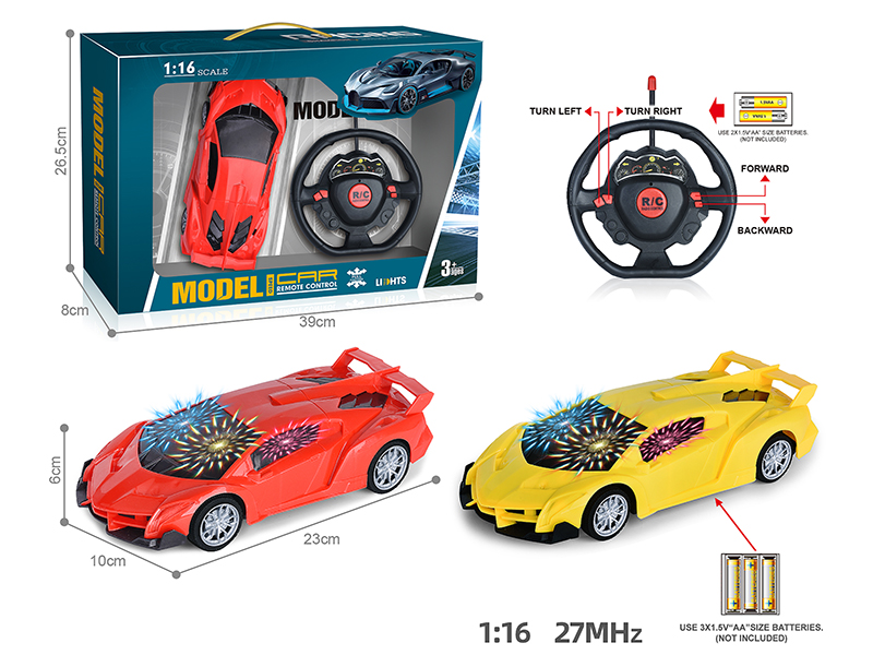 27Mhz 1:16 Lamborghini 4-Channel Remote Control Car With 3D Light(Not Included Batteries)