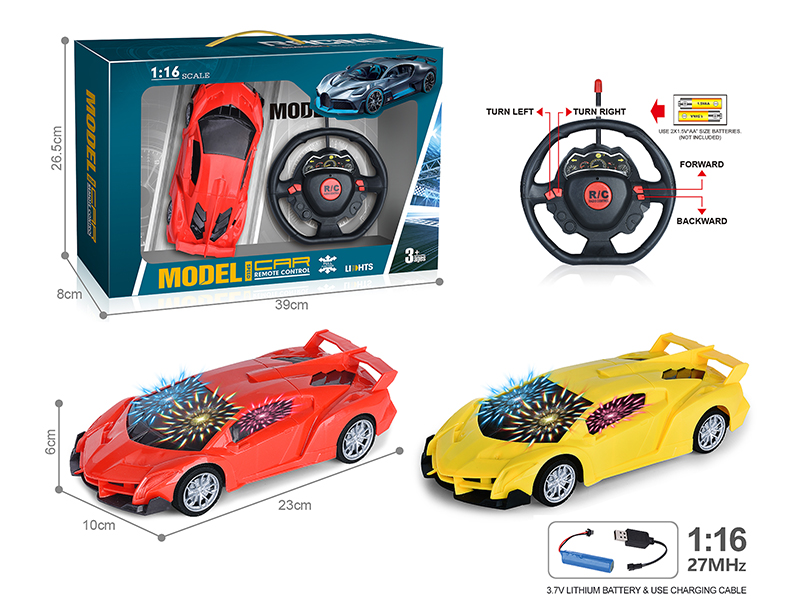 27Mhz 1:16 Lamborghini 4-Channel Remote Control Car With 3D Light(Included Batteries)