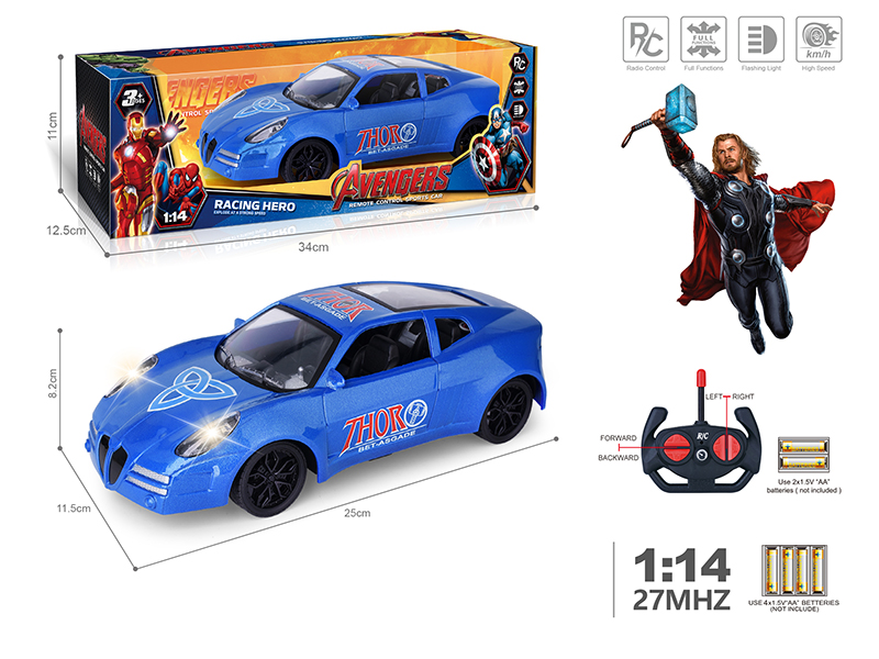 27Mhz 1:14 4-Channel Remote Control Spray-Painted Simulated Car With Lights(Not Included Batteries)Thor Theme