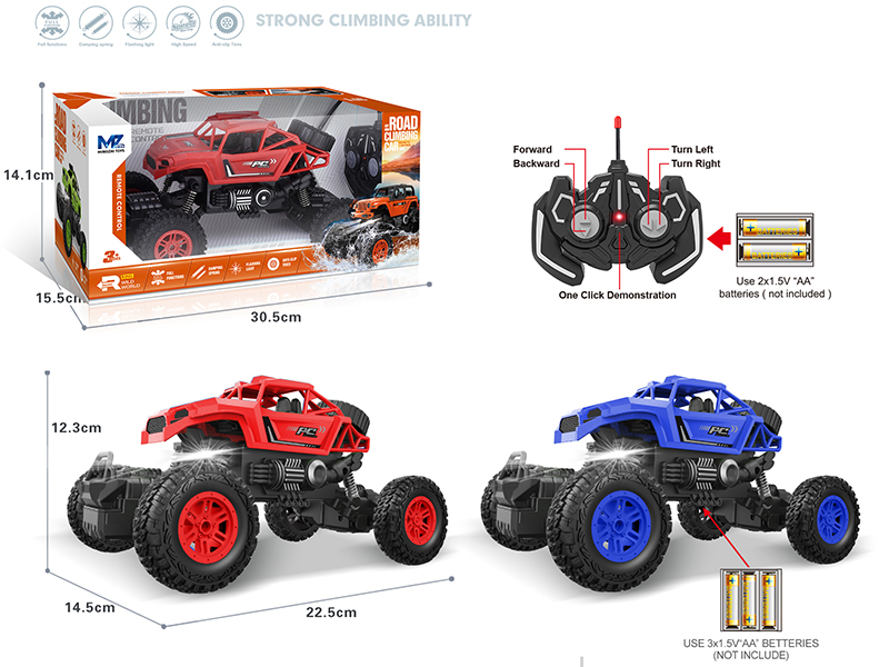 27Mhz 1:16 5-Channel Remote Control Climbing Police Car With Lights,Spray,Automatic Demonstration Function(Not Included Batteries)