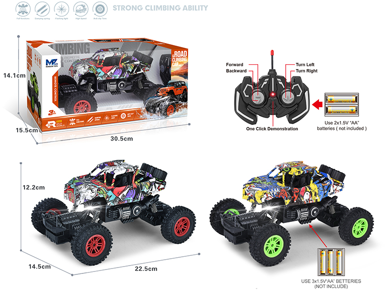 27Mhz 1:16 5-Channel Remote Control Graffiti Climbing Car With Lights,Spray,Automatic Demonstration Function(Not Included Batteries)