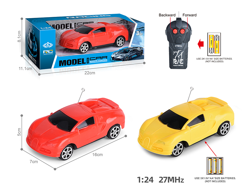 27Mhz 1:24 Bugatti 2-Channel Remote Control Car(Not Included Batteries)