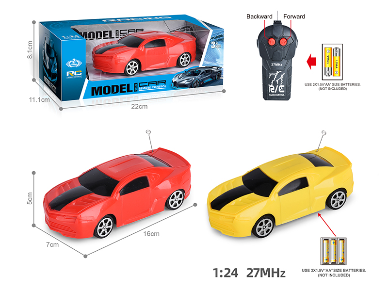 27Mhz 1:24 Bumblebee 2-Channel Remote Control Car(Not Included Batteries)
