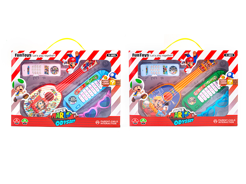 Mobile Phone + Electronic Organ + Guitar + Glasses(Mario)