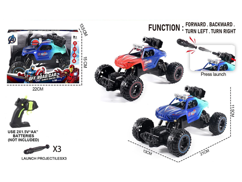 1:18 R/C Avengers Bomber Car