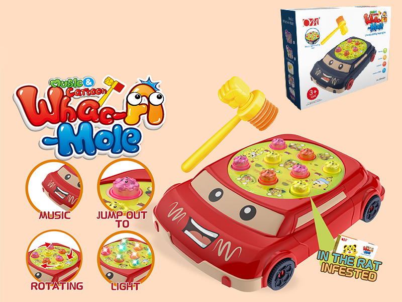 Car Whack-A-Mole(Rotating/Lights/Music)