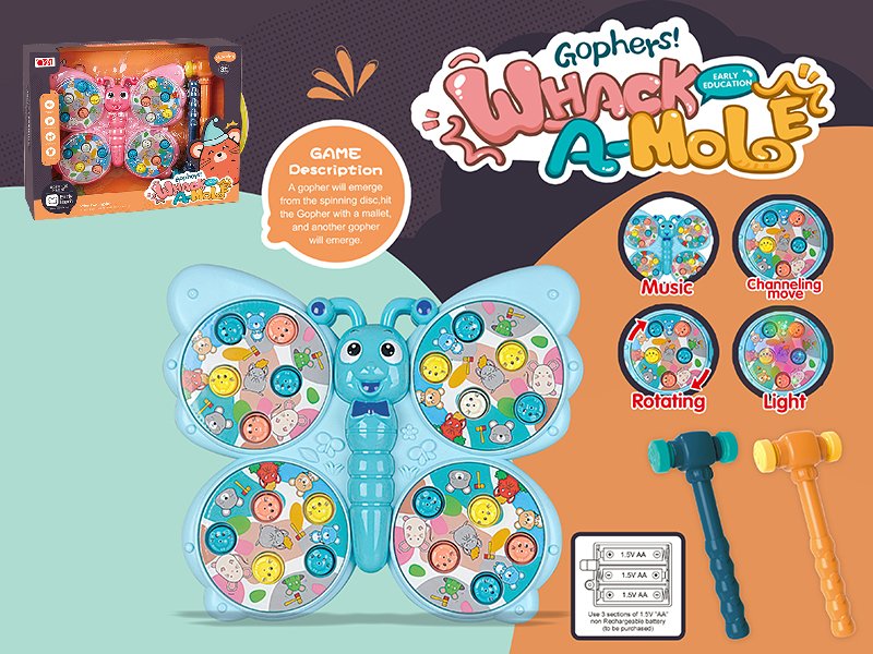 Whack A Mole(Rotating/Lights/Music)