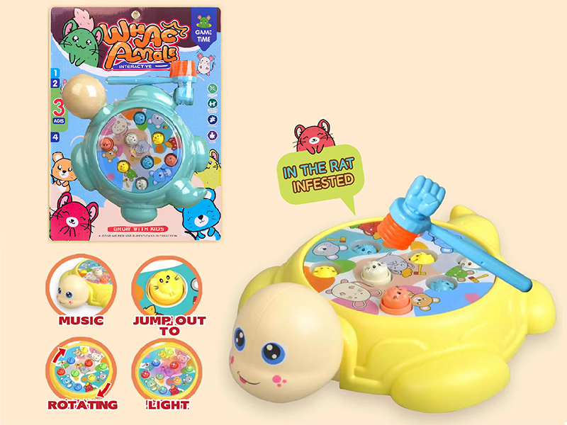 Cartoon Turtle Whack-A-Mole(Rotating/Lights/Music)