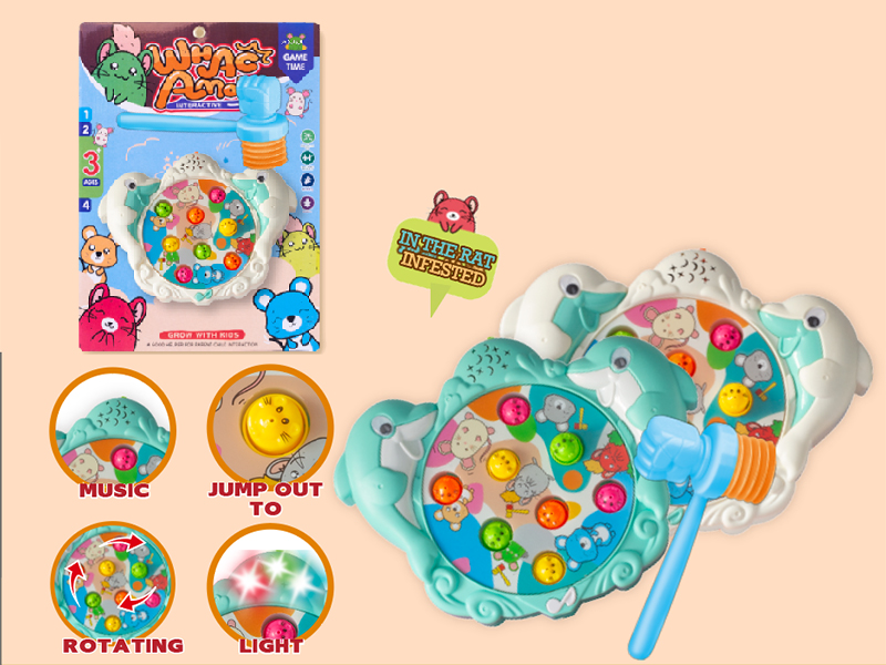 Dolphin Whack-A-Mole(Rotating/Lights/Music)