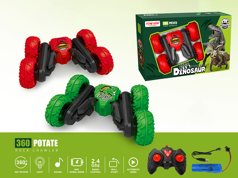 2.4G Remote Control Dinosaur Stunt Car With Light