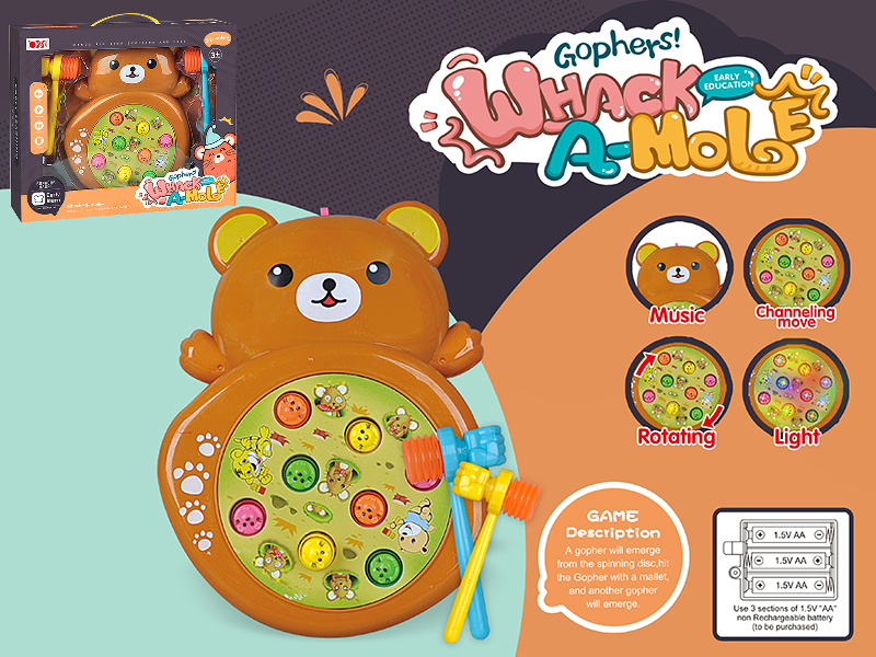 Whack A Mole(Rotating/Lights/Music)