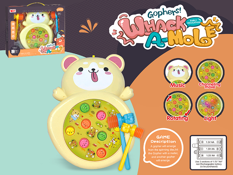 Whack A Mole(Rotating/Lights/Music)