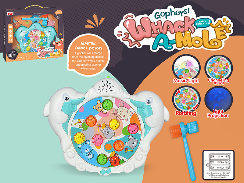 Whack A Mole(Rotating/Lights/Music)