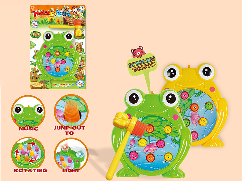Cute Frog Whack-A-Mole(Rotating/Lights/Music)