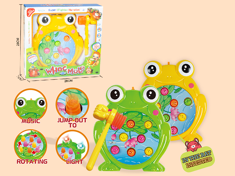 Cute Frog Whack-A-Mole(Rotating/Lights/Music)