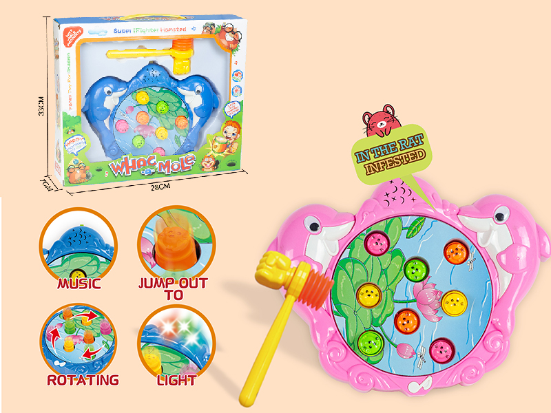 Dolphin Whack-A-Mole(Rotating/Lights/Music)