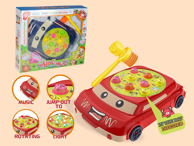 Car Whack-A-Mole(Rotating/Lights/Music)