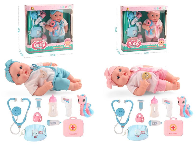 14 Inch Baby Doll With IC + Doctor Toys