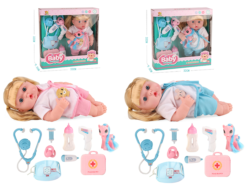 14 Inch Baby Doll With IC + Doctor Toys