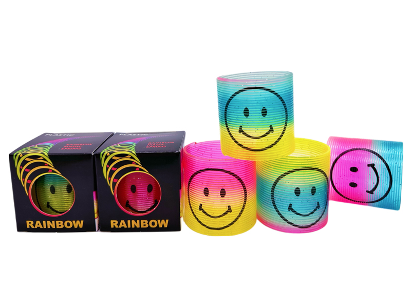 Sparkling Smiley Face Rainbow Circle