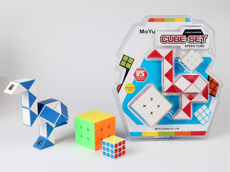 Third-Order Rubik's Cube + 3.0 Small Rubik's Cube + Rubik's Snake