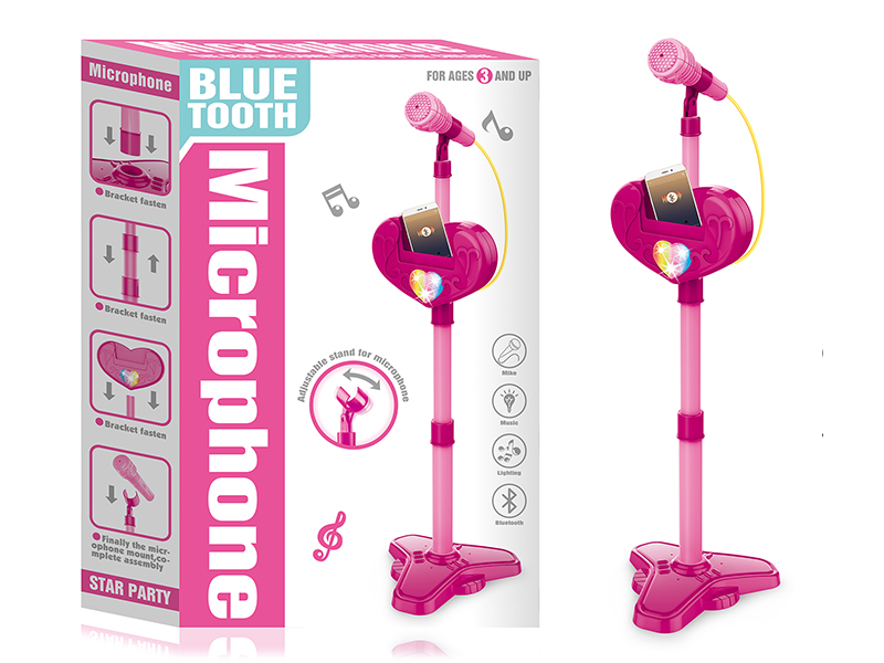 Girls Microphone With Bluetooth,Light And Music
