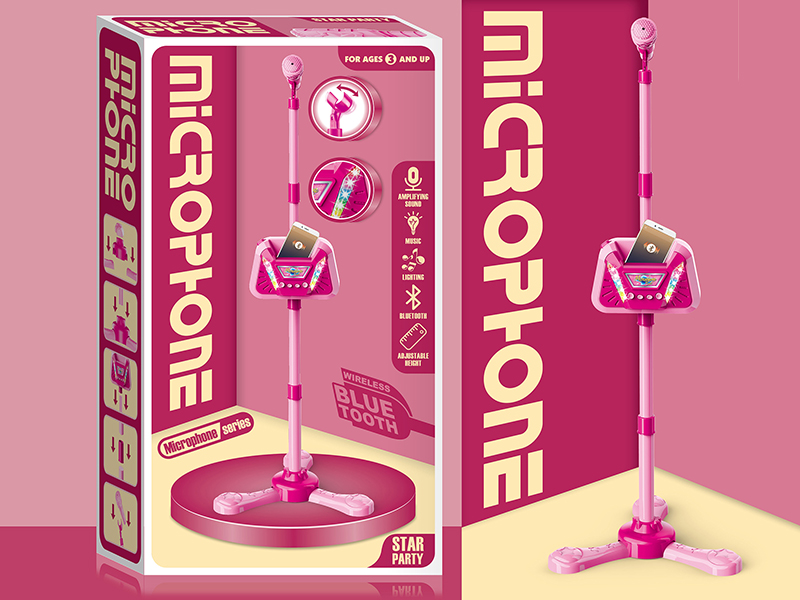 Girls Microphone With Bluetooth,Light And Music