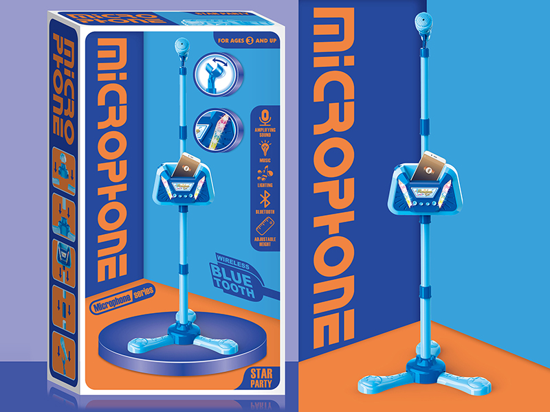 Boys Microphone With Bluetooth,Light And Music